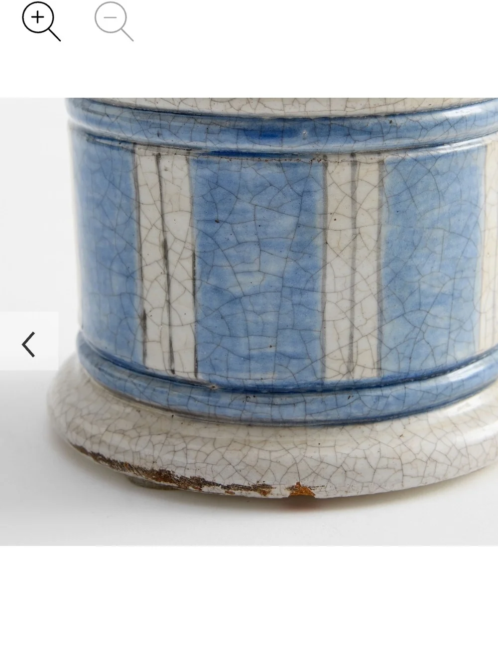 Pottery Barn Hand Painted Ceramic Candle - Navy Beach .75 lb